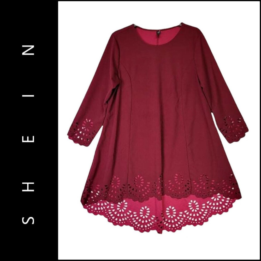 Shein Curve Maroon Dress- NWOT